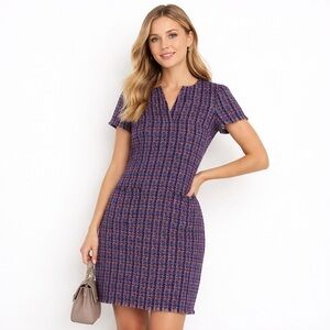 [Ann Taylor] Purple Tweed Dress